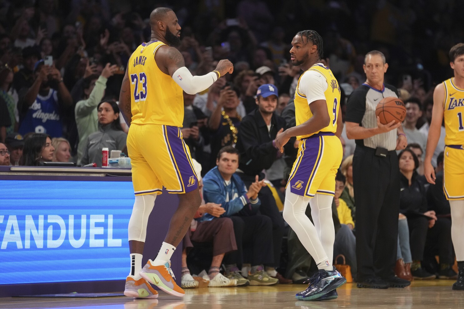 Lebron and his son online